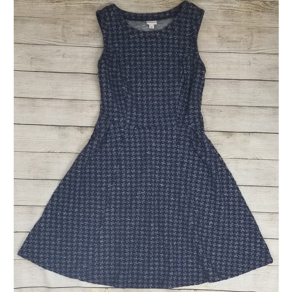 Merona Sleeveless Blue Patterned Dress